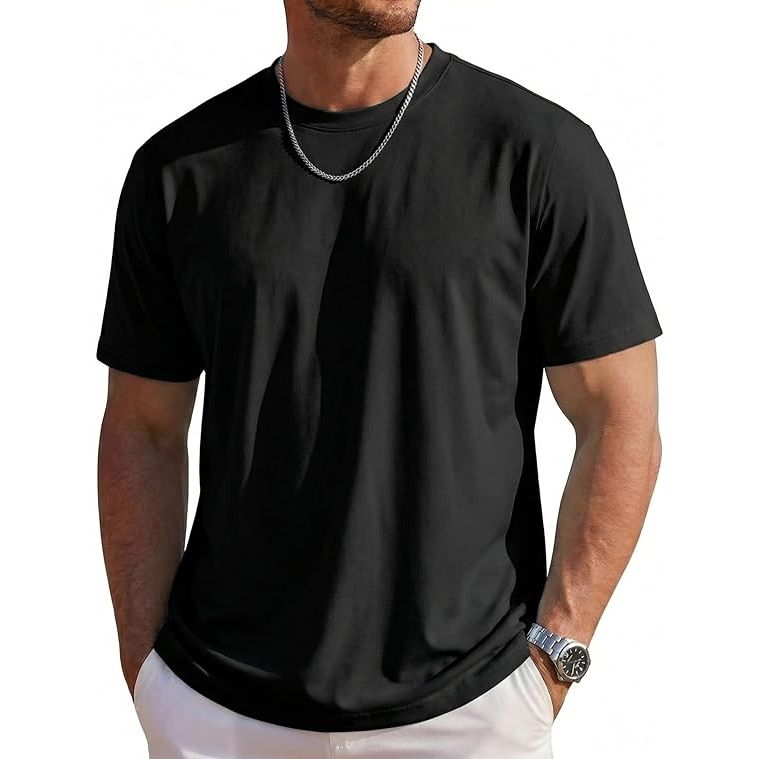Men’s UPF 80+ Sun Protection Quick-Dry Solid Short Sleeve T-shirt